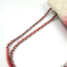 Load image into Gallery viewer, Chanel Caviar Ombre white rose quilted chain Classic Flap Bag