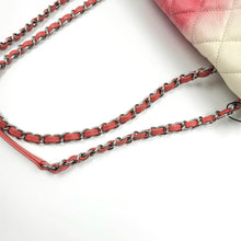 Load image into Gallery viewer, Chanel Caviar Ombre white rose quilted chain Classic Flap Bag