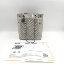 Load image into Gallery viewer, Chanel metallic calfskin chevron urban spirit bucket bag