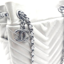 Load image into Gallery viewer, Chanel metallic calfskin chevron urban spirit bucket bag