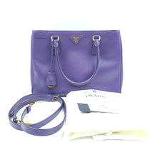 Load image into Gallery viewer, Prada Purple Saffiano Lux Leather Galleria tote TWS