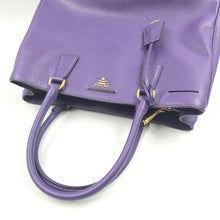 Load image into Gallery viewer, Prada Purple Saffiano Lux Leather Galleria tote TWS