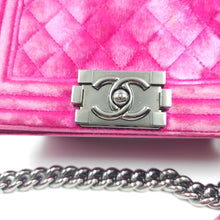 Load image into Gallery viewer, Chanel Pink Velvet Small LeBoy Bag TWS