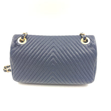 Load image into Gallery viewer, Chanel Blue Chevron Small Classic Flap Bag