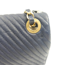 Load image into Gallery viewer, Chanel Blue Chevron Small Classic Flap Bag
