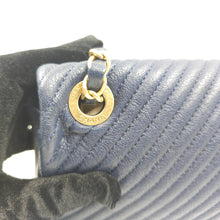 Load image into Gallery viewer, Chanel Blue Chevron Small Classic Flap Bag