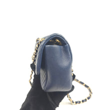 Load image into Gallery viewer, Chanel Blue Chevron Small Classic Flap Bag