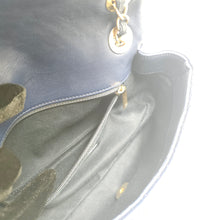 Load image into Gallery viewer, Chanel Blue Chevron Small Classic Flap Bag