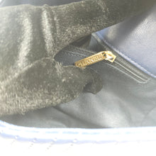 Load image into Gallery viewer, Chanel Blue Chevron Small Classic Flap Bag