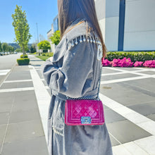 Load image into Gallery viewer, Chanel Pink Velvet Small LeBoy Bag TWS