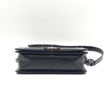 Load image into Gallery viewer, Chanel Black Quilted Patent Leather Medium Boy Flap Bag TWS