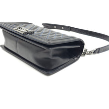 Load image into Gallery viewer, Chanel Black Quilted Patent Leather Medium Boy Flap Bag TWS