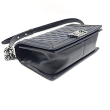 Load image into Gallery viewer, Chanel Black Quilted Patent Leather Medium Boy Flap Bag TWS