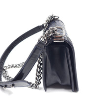 Load image into Gallery viewer, Chanel Black Quilted Patent Leather Medium Boy Flap Bag TWS