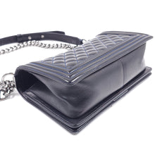 Load image into Gallery viewer, Chanel Black Quilted Patent Leather Medium Boy Flap Bag TWS