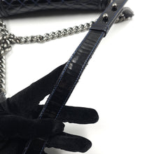 Load image into Gallery viewer, Chanel Black Quilted Patent Leather Medium Boy Flap Bag TWS