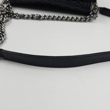 Load image into Gallery viewer, Chanel Black Quilted Patent Leather Medium Boy Flap Bag TWS