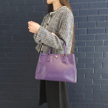 Load image into Gallery viewer, Prada Purple Saffiano Lux Leather Galleria tote TWS