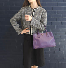 Load image into Gallery viewer, Prada Purple Saffiano Lux Leather Galleria tote TWS