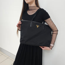 Load image into Gallery viewer, Prada Tessuto Nylon Saffiano Tote Black TWS