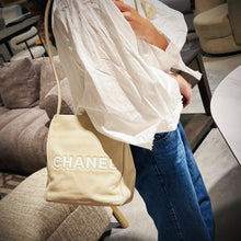 Load image into Gallery viewer, Chanel Lambskin Logo Camellia Tote Bag TWS