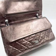 Load image into Gallery viewer, Chanel Metallic Charcoal Calfskin 2.55 Reissue 227 Double Flap Bag TWS