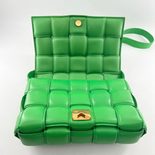 Load image into Gallery viewer, Bottega Veneta Small Padded Cassette Parakeet Green Leather Bag