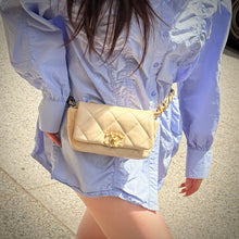 Load image into Gallery viewer, Chanel Light Beige Lambskin Quilted Waist 19 Bag