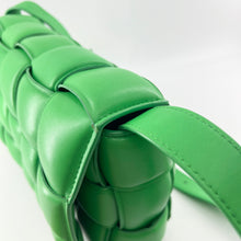 Load image into Gallery viewer, Bottega Veneta Small Padded Cassette Parakeet Green Leather Bag