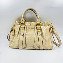 Load image into Gallery viewer, Miu Miu Vitello Shine Satchel Leather Bag TWS