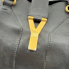 Load image into Gallery viewer, Yves Saint Laurent Black Lambskin Cabas Handbag