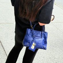 Load image into Gallery viewer, Balenciaga Mini Papier Blue Leather City Bag