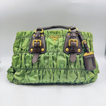 Load image into Gallery viewer, Prada Green Tessuto Nylon Gaufre Tote Bag TWS