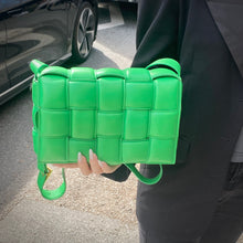 Load image into Gallery viewer, Bottega Veneta Small Padded Cassette Parakeet Green Leather Bag