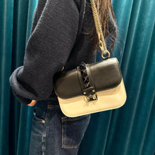 Load image into Gallery viewer, Valentino Leather Rockstud Glam Lock Medium Flap Bag