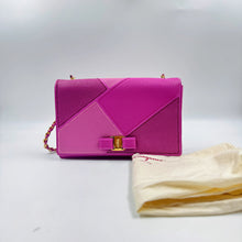 Load image into Gallery viewer, Ferragamo Stitched Calfskin Medium Ginny Shoulder Bag TWS