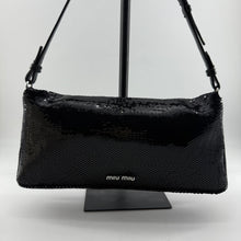 Load image into Gallery viewer, Miu Miu Black Embellished Shoulder Bag