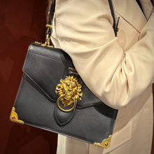 Load image into Gallery viewer, Prada Soft Saffiano Lions Head Cahier Shoulder Bag