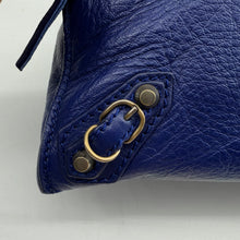 Load image into Gallery viewer, Balenciaga Mini Papier Blue Leather City Bag