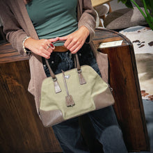 Load image into Gallery viewer, Prada Enameled Metal Triangle Dome Handbag TWS