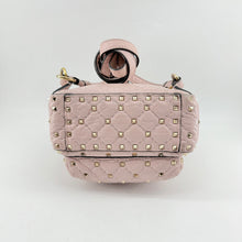 Load image into Gallery viewer, VALENTINO GARAVANI Nappa Quilted Mini Rockstud Spike Backpack Poudre