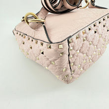 Load image into Gallery viewer, VALENTINO GARAVANI Nappa Quilted Mini Rockstud Spike Backpack Poudre