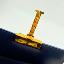 Load image into Gallery viewer, Christian Dior Navy Blue Leather 30 Montaigne Box Shoulder Bag
