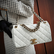 Load image into Gallery viewer, Chanel white quilted leather pondicherry flap bag TWS