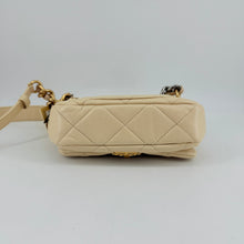 Load image into Gallery viewer, Chanel Light Beige Lambskin Quilted Waist 19 Bag