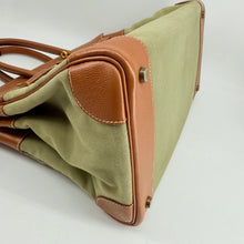 Load image into Gallery viewer, Hermes Brikin 35 Brown Epsom Olivia Canvas Gold Year2016