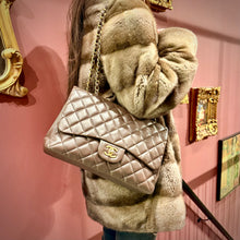 Load image into Gallery viewer, Chanel Brown Lambskin Jumbo Classic Flap Bag TWS