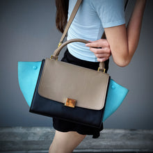 Load image into Gallery viewer, Celine Medium Multicolor Leather Trapeze Shoulder Bag TWS
