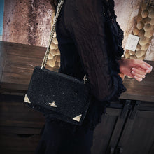 Load image into Gallery viewer, Vivienne Westwood Black Glitter Bag TWS