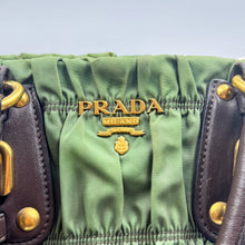 Load image into Gallery viewer, Prada Green Tessuto Nylon Gaufre Tote Bag TWS